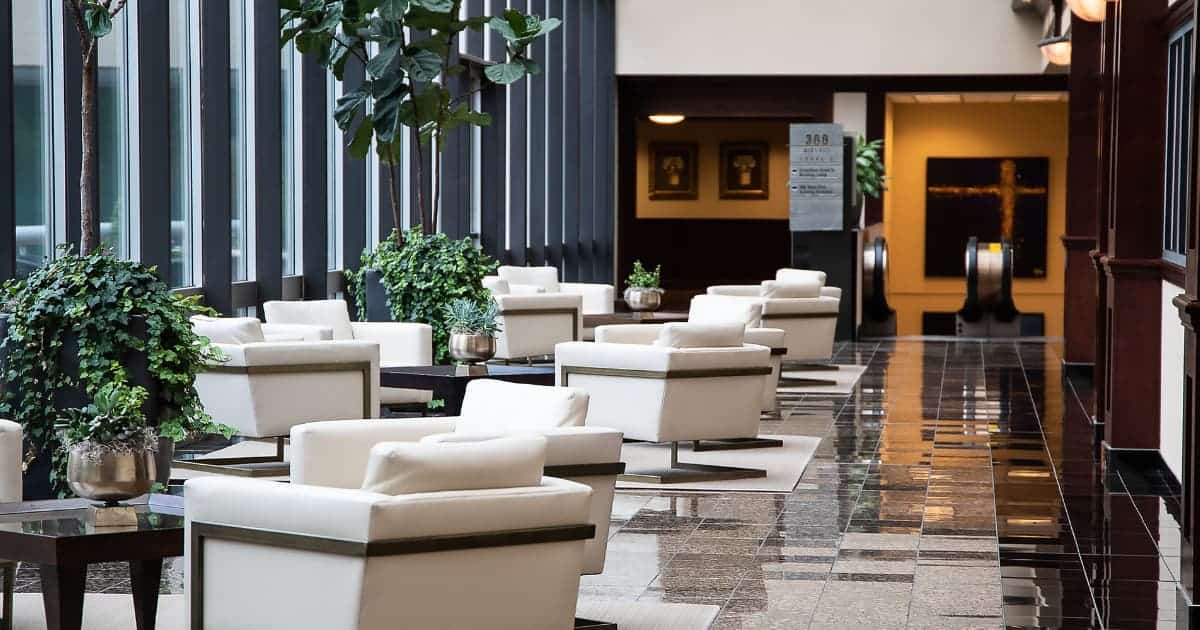 Hotel lobby colours