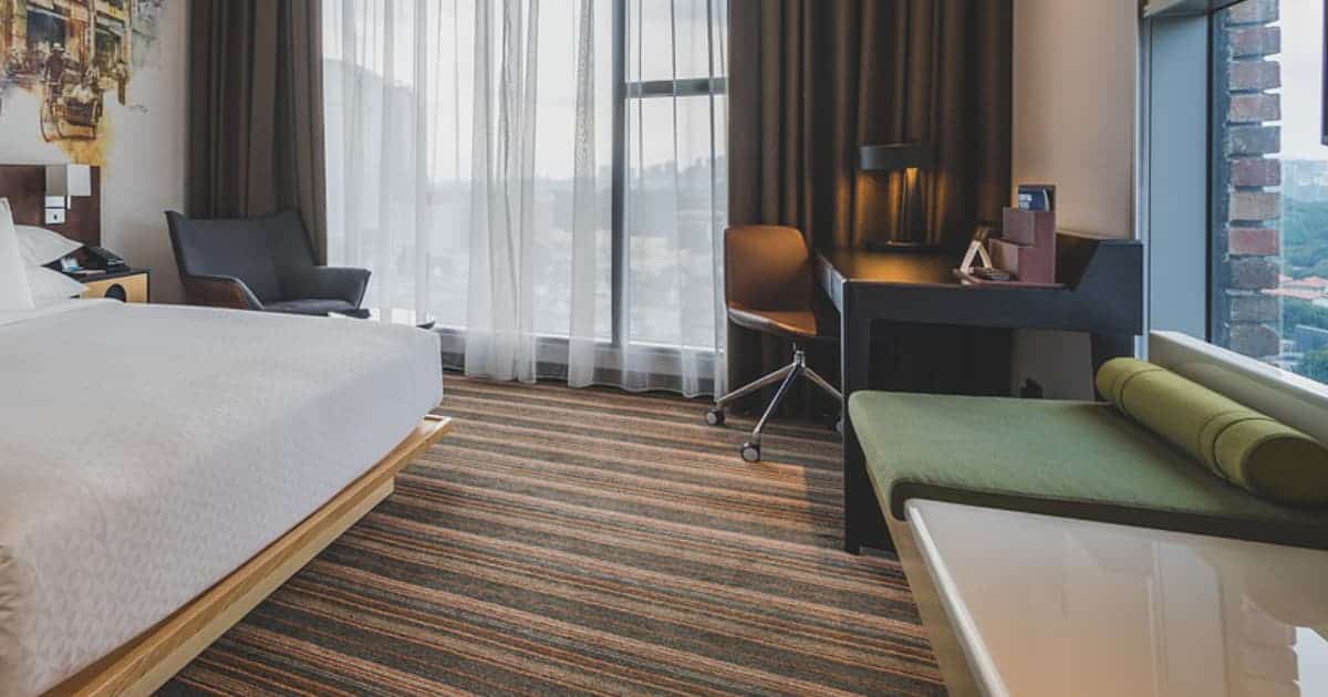 Hotel bedroom design for business travellers